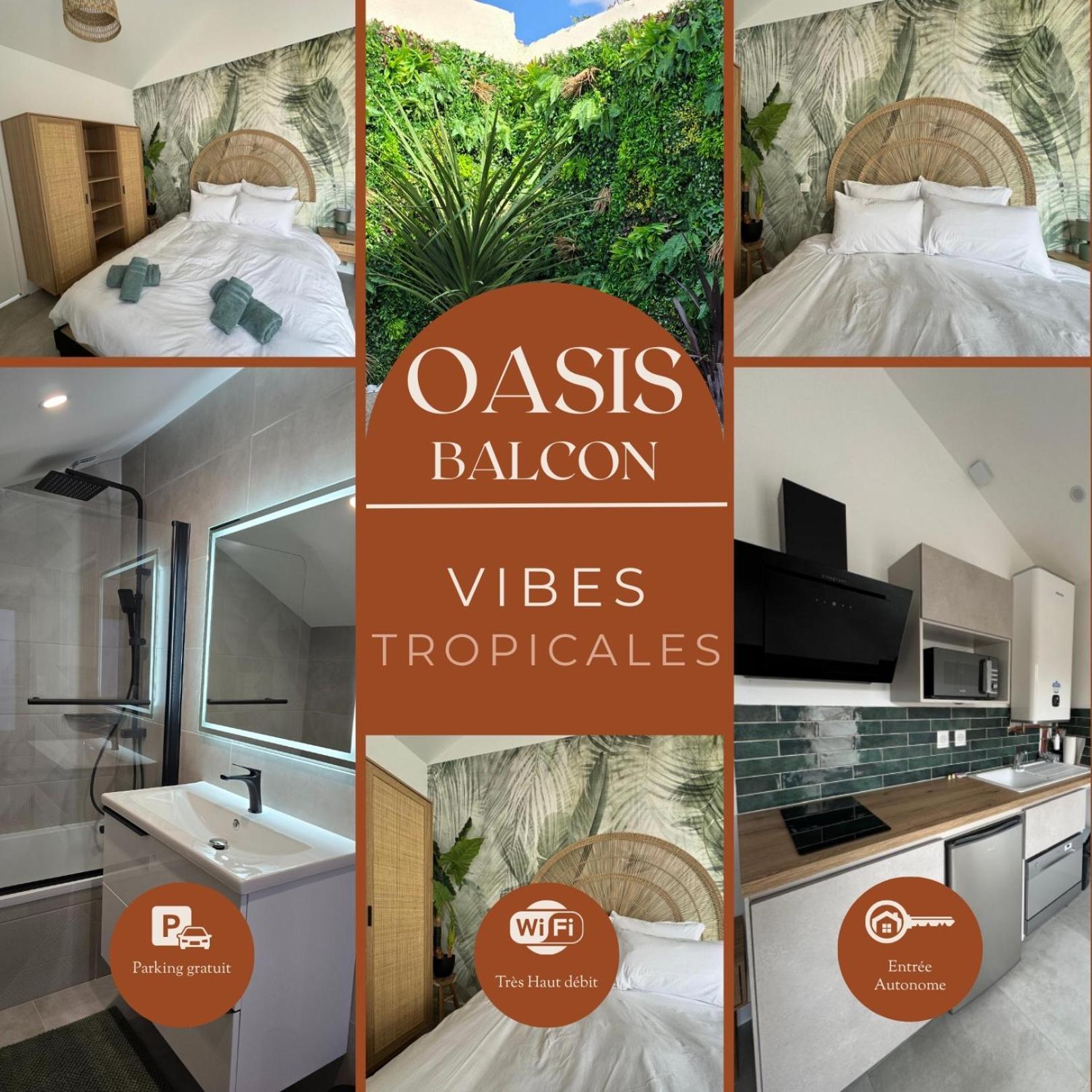 Apartment Oasis Balcon Vibes Tropicales Arena Parc Expo Clim